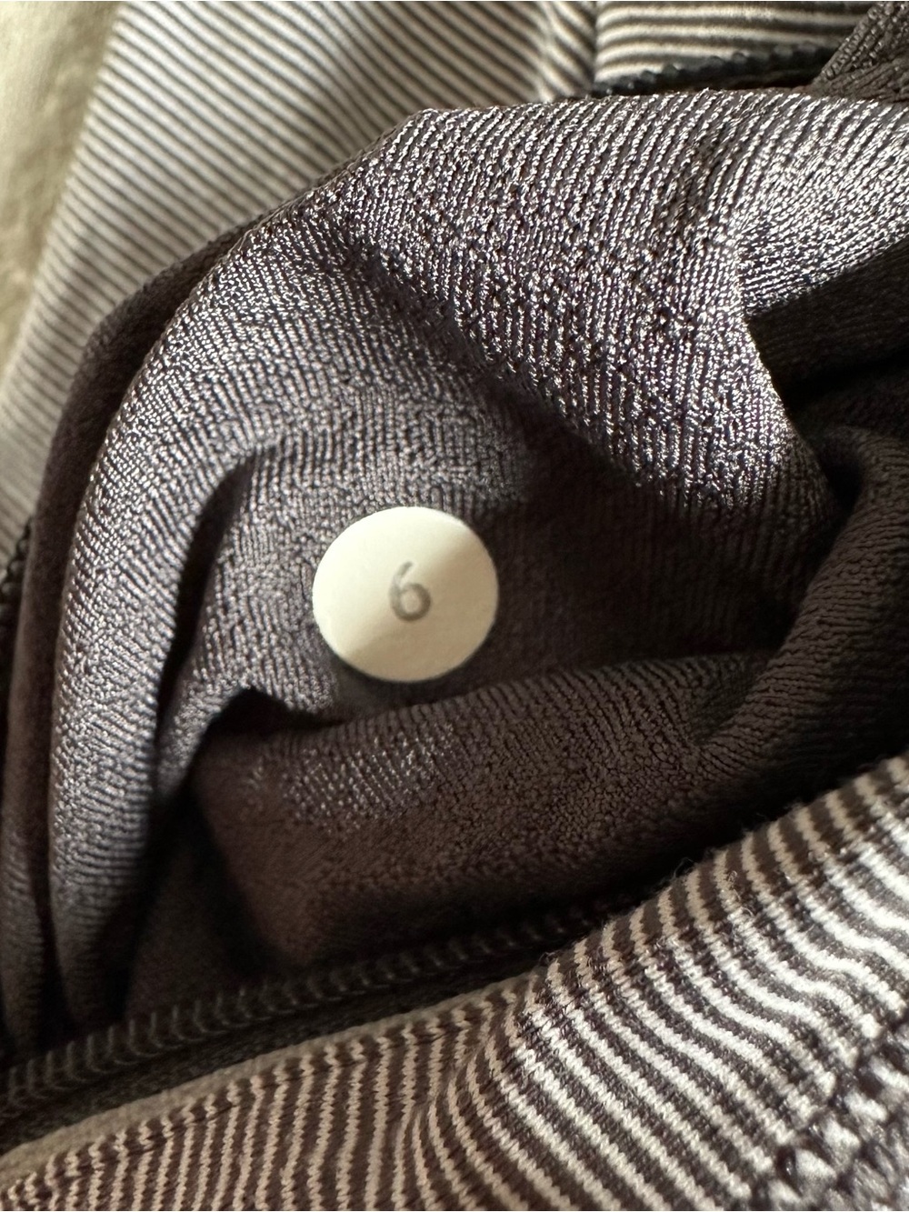Lululemon Define Jacket Gray Striped Half Zip Thumbhole Yoga Running Athletic 6 - Picture 5 of 5